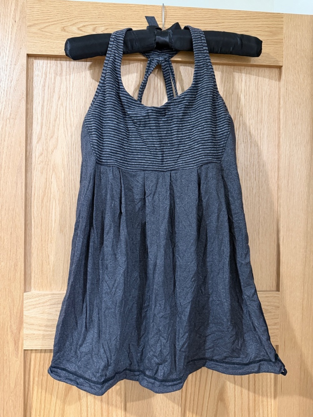 Lululemon Striped Charcoal Grey tank top